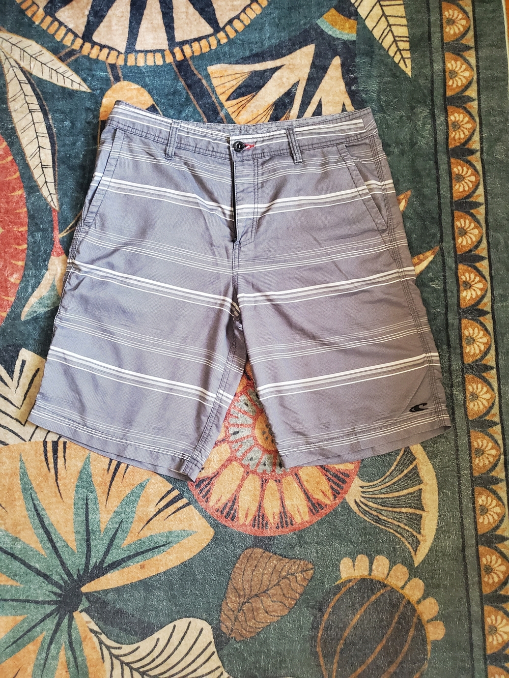 O'Neill Gray Striped Short